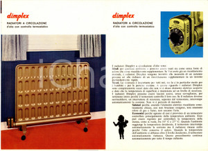Materiale pubblicitario d’epoca 1960 ca DIMPLEX Radiatori elettrici Opuscolo ILLUSTRATO 1