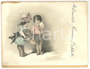 Oggetto da collezione cartaceo 1900 circa Menù dîner Mademoiselle Germaine TESSIOT 1