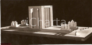 Fotografia d epoca originale 1937 Milano, Monumento alla Vittoria, FOTOGRAFIA DEL PLASTICO DI PROGETTO 1