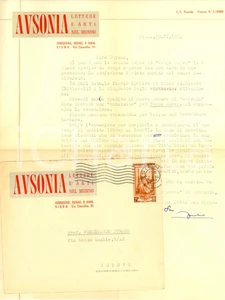 Autografo originale 1952 SIENA Rivista AUSONIA Luigi FIORENTINO contro i poeti del  900 Autografo 1