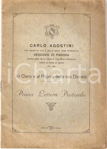 Oggetto da collezione cartaceo 1932 PADOVA Carlo AGOSTINI Nuovo vescovo VII Centenario SANT ANTONIO Libretto 1