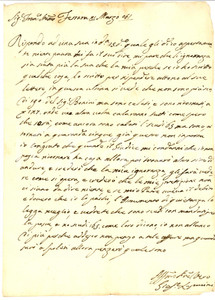 Manoscritto, lettera originale 1781 FERRARA L ignoranza mi pare più sua che mia Lettera Giuseppe LUPARINI 1