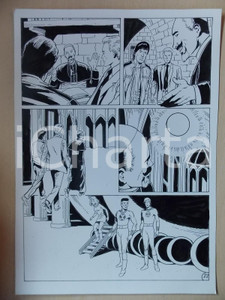 Opera d’arte autentica 2001 WAMPUS Luciano BERNASCONI Vescovo mostra globo luminoso Tavola originale 1