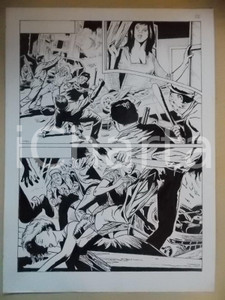 Opera d’arte autentica 2001 L AUTRE Luciano BERNASCONI Guerriglia urbana con alieni Tavola originale 1