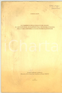 Oggetto da collezione cartaceo 1980 Domenico MUSTI Commercio degli schiavi a PUTEOLI 1