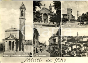 Cartolina originale da collezione 1953 RHO MI Vedutine P.le VISCONTI Piazza SAN VITTORE 1