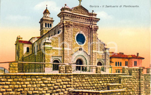 Cartolina originale da collezione 1925 ca GORIZIA Veduta del Santuario di MONTESANTO Cartolina postale FP NV 1