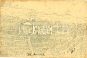 Stampa, bozzetto originale 1915 SLOVENIA WW1 Casa SONCINICH Cartolina disegnata a mano Pasquale FORTUNATO 1