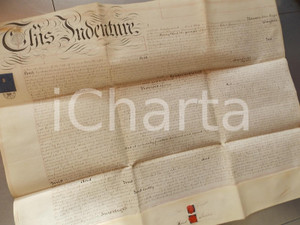 Documento originale, autentico 1852 NOTTINGHAM UK BACK LANE  Mortgage between John KNIGHT and Henry WARD jr 1