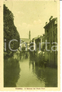 Cartolina originale da collezione 1915 Vicenza  RETRONE dal Ponte FURO Cartolina FP VG 1