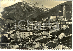 Cartolina originale da collezione 1954 CLUSONE BG Veduta panoramica Cartolina DANNEGGIATA FG VG 1