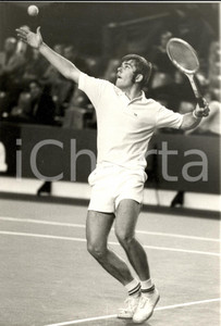 Fotografia d epoca originale 1980 MILANO Tennis BROOKLYN TOURNAMENT Roscoe TANNER durante servizio Foto 1
