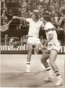 Fotografia d epoca originale 1980 MILANO Tennis RAMAZZOTTI CUP John MCENROE Peter FLEMING Fotografia 1