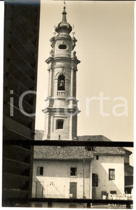 Fotografia d epoca originale 1950 ca CARIGNANO TO Il campanile del DUOMO tra i tetti Foto Studio NELLY 1