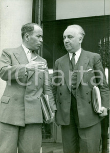 Fotografia d epoca originale 1951 PARIS Ministri Antoine PINAY e Pierre COURANT all ELYSEE Fotografia 1