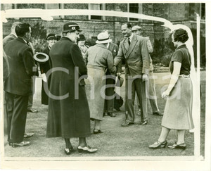 Fotografia d epoca originale 1935 SELKIRK SCOZIA Duca di GLOUCESTER a BOWHILL fidanzamento Lady Alice SCOTT 1