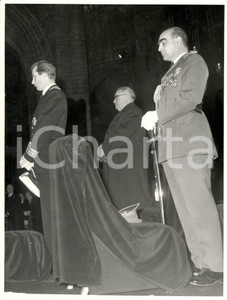 Fotografia d epoca originale 1962 BRUXELLES Principe ALBERTO, Guy GOBERT ASPREMONT, Gilbert THIBAUT MAISIERES 1