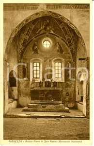 Cartolina originale da collezione 1935 ca PIANEZZA TO Interno dell antica pieve di SAN PIETRO Cartolina FP NV 1