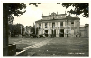 Cartolina originale da collezione 1942 CIRIE  TO Biciclette Piazzale della Stazione Cartolina ANIMATA FP NV 1
