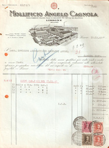 Documento originale, autentico 1948 LISSONE MI Mollificio Angelo CAGNOLA Molle di precisione Fattura 1