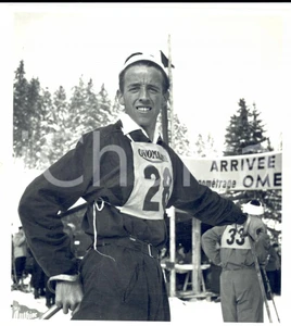 Fotografia d epoca originale 1950 ca SWITZERLAND Campionati SCI ALPINO Ritratto di Alfred KRONIG Foto 1