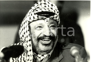 Fotografia d epoca originale 1990 PARIGI F Yasser ARAFAT in visita ufficiale Fotografia 1