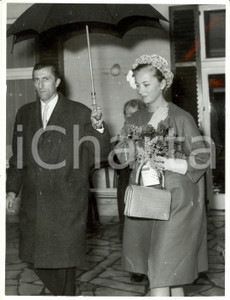 Fotografia d epoca originale 1960 ca BRUXELLES Principessa Paola del BELGIO al LEOPOLD CLUB per Coppa DAVIS 1