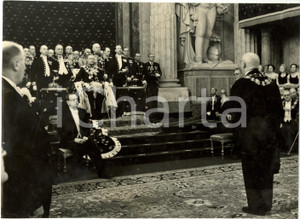 Fotografia d epoca originale 1952 STOCCOLMA Parlamento Gustaf NILSSON Re Gustavo di SVEZIA e Tage ERLANDER 1