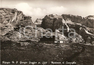 Cartolina originale da collezione 1952 MADONNA DI CAMPIGLIO TN Rifugio Giorgio GRAFFER Dolomiti Cartolina FG VG 1