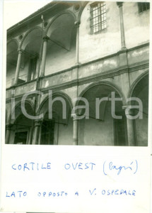Fotografia d epoca originale 1936 MILANO Cortile ovest dell OSPEDALE MAGGIORE prima dei restauri Fotografia 1