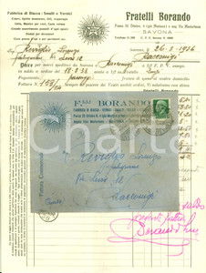 Documento originale, autentico 1936 SAVONA Fratelli BORANDO fabbrica biacca smalti vernici Fattura commerciale 1