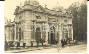 Cartolina originale da collezione 1911 EXPO TORINO Veduta del Palazzo della Moda Cartolina ANIMATA FP NV 1