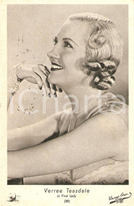Cartolina originale da collezione 1939 FIRST LADY Attrice Verree TEASDALE in una scena del film Cartolina FP VG 1