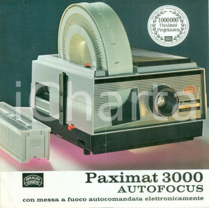 Materiale pubblicitario d’epoca 1980 ca MILANO Opuscolo pubblicitario PAXIMAT 3000 AUTOFOCUS Illustrato 1