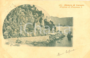 Cartolina originale da collezione 1900 ca SANTA MARGHERITA LIGURE GE Veduta della Prigione di FRANCESCO I FP VG 1