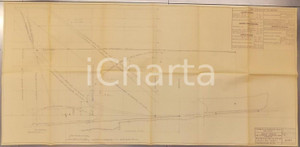 Mappa, planimetria storica 1950 ca GENOVA Ingg. AVERAME  DE FERRARI  MULAS Studio per varo rimorchiatore 1