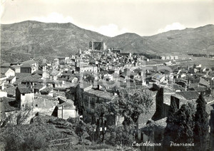 Cartolina originale da collezione 1954 CASTELBUONO PA Panorama con Castello dei VENTIMIGLIA FG VG 1
