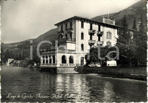 Cartolina originale da collezione 1951 GARDONE RIVIERA BS LAGO DI GARDA L hotel BELLA RIVA di FASANO FG VG 1