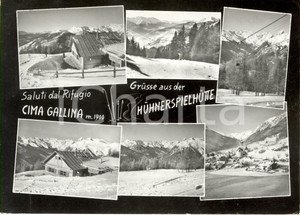 Cartolina originale da collezione 1968 COLLE ISARCO BZ Vedutine rifugio CIMA GALLINA / HUHNERSPIELHUTTE FG VG 1