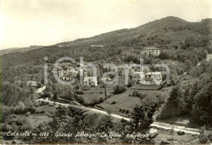 Cartolina originale da collezione 1955 ca FABBRICA CURONE AL Grande albergo LA GIOIA e colonie a CALDIROLA FG VG 1