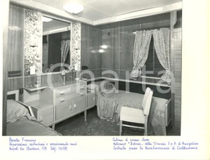 Fotografia d epoca originale 1960 ca TIRRENIA Motonave ARBOREA Cabina di 1 classe Francesco PEZZELLA 1