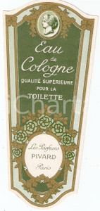 Materiale pubblicitario d’epoca 1950 ca PARIS Parfumes PIVARD Eau de cologne Qualité supérieure Etichetta 1