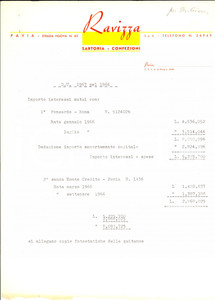 Manoscritto, lettera originale 1967 PAVIA SartoriaConfezioni RAVIZZA  Lettera commerciale INTESTATA 1