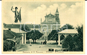 Cartolina originale da collezione 1935 PIANEZZA TO Santuario di SAN PANCRAZIO  Piazzale Cartolina ANIMATA FP 1