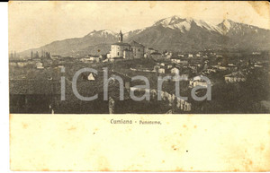 Cartolina originale da collezione 1921 CUMIANA TO Veduta panoramica Cartolina postale FP VG 1
