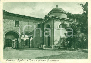 Cartolina originale da collezione 1938 RAVENNA Sepolcro di Dante ALIGHIERI e Chiostro Fiorentino Cartolina FG VG 1