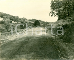 Fotografia d epoca originale 1933 GREENE COUNTY, PENNSYLVANIA USA Strato ghiaioso per strada rurale Foto 1