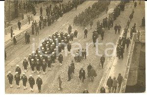Fotografia d epoca originale ww1 FRANCE Parata militare con ufficiali MARINE NATIONALE Foto cartolina 1