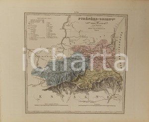 1870 ca Atlas Départemental de la France - Pyrénées Orientales *Ed. PILON Tav 70