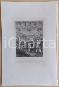Stampa, bozzetto originale 1853 VIE DE JESUS CHRIST JÃ©sus avertit disciples il doit souffrir Ã  Jerusalem 1